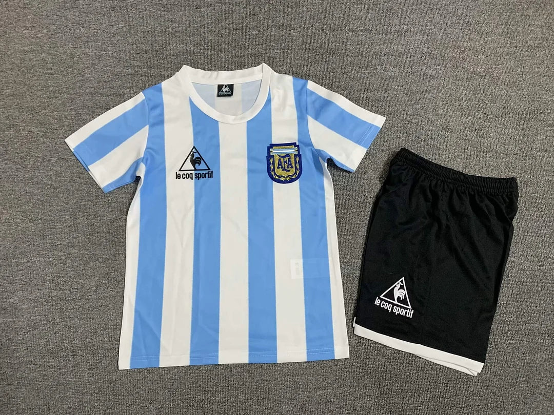 1986 Retro Kids Size Argentina National Team Home Jersey