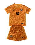 2024/2025 Kids Size Barcelona Orange Goalkeeper Football Shirt