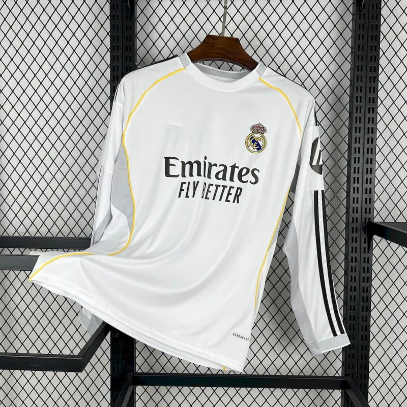 2025-26 Real Madrid Home Long Sleeve S-2XL