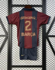 Barcelona x Travis Scott Retro 2000/01 Home Skeleton Jersey Kids Size