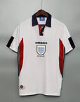 1998 Retro England Home Soccer Jersey