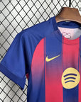 2025/2026 Barcelona Home Football Shirt Kids Size