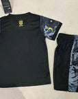 2024 Brazil Special Edition Jesus Black Gray Soccer Jersey Kids Size