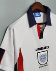 1998 Retro England Home Soccer Jersey