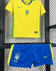 2025 Brazil Home Football Shirt Kids Size