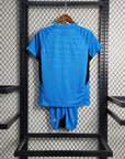 2023/2024 Real Madrid Blue Goalkeeper Football Shirt Kids Size