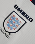 1998 Retro England Home Soccer Jersey