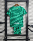 2023/2024 Kids Size Barcelona Green Goalkeeper Football Shirt 1:1 Thai Quality
