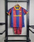 2010/2011 Retro Kids Size Barcelona Home Football Shirt 1:1 Thai Quality