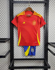 2024 Kids Size Spain Home Football Shirt 1:1 Thai Quality