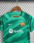 2023/2024 Kids Size Barcelona Green Goalkeeper Football Shirt 1:1 Thai Quality