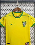 1998 Retro Kids Size Brazil Home Soccer Jersey