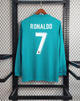 Retro Real Madrid 2017/18 Blue Jersey Long Sleeve - RONALDO 7