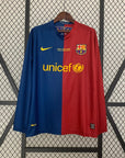 2008/2009 Retro Long Sleeve Barcelona Football Shirt Home Champions League 1:1 Thai Quality