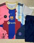 2025/2026 Barcelona Messi Commemorative Edition Kids Size Football Shirt