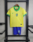 2024 Brazil Home Football Shirt Kids Size 1:1