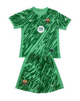 2024/2025 Kids Size Barcelona Green Goalkeeper Football Shirt