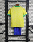 2024 Brazil Home Football Shirt Kids Size 1:1