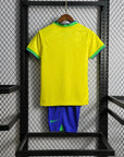 2022 World Cup Brazil Kids Size Home Soccer Jersey