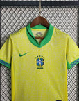 2024 Brazil Home Football Shirt Kids Size 1:1