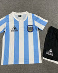 1986 Retro Kids Size Argentina National Team Home Jersey