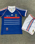 1998 Retro Kids Size France Home Football Shirt