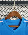 2023/2024 Real Madrid Blue Goalkeeper Football Shirt Kids Size